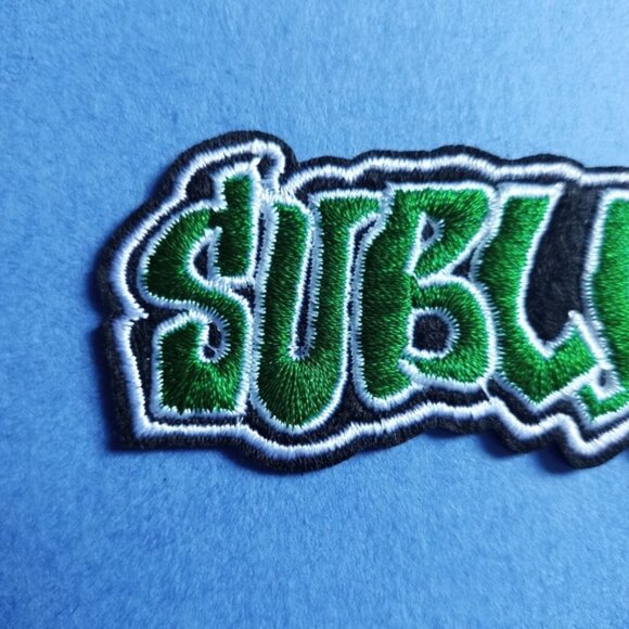 🌴 Sublime Iron-On Patch – Green / White / Black (1.1” x 3.8”) - Picture 5 of 5